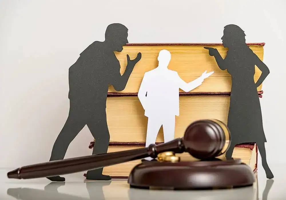 image of couple arguing through divorce Weymouth